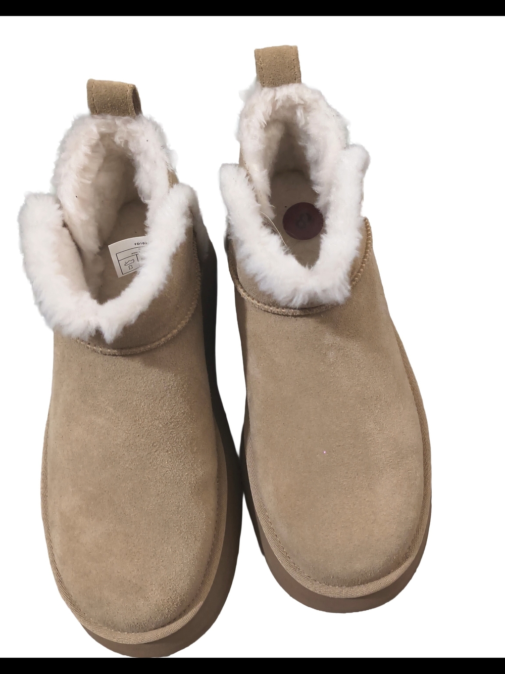 Women's Cozy Faux-Shearling Ankle Boots - Tan